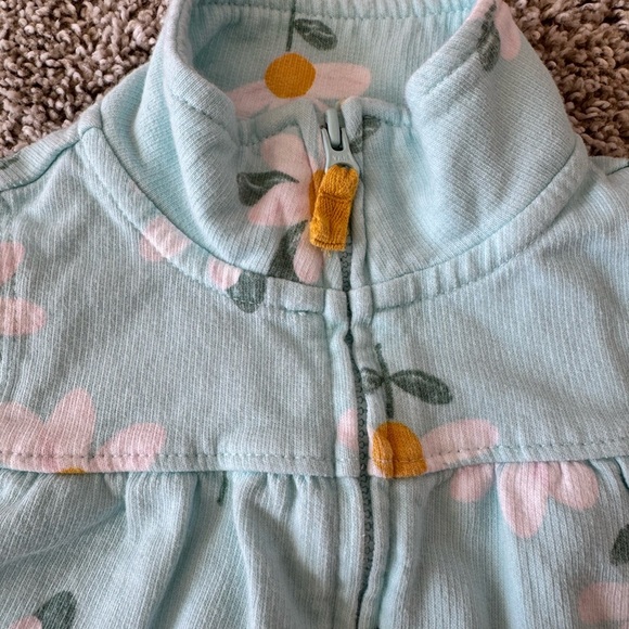 Carter’s Baby Girl Floral  Zip-Up Vest Spring Vest Sunflower- Size 18 Months - Picture 4 of 6
